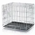 Trixie Home Kennel, et foldbart transportbur i galvaniseret metal med låge foran og i siden