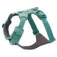 Ruffwear Front Range hundesele i grøn med polstret bryst- og mavestykke