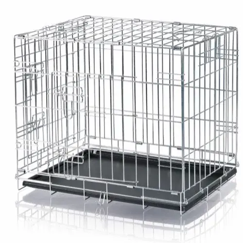 Trixie Home Kennel, et foldbart transportbur i galvaniseret metal med låge foran og i siden